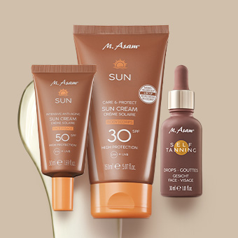 Sonnenschutz und After-Sun von M. Asam® – Pflegeprodukte für Schutz und Feuchtigkeit im Sommer.