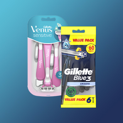 Gillete Einwegrasierer – praktische Rasierer für unterwegs, hygienisch und sofort einsatzbereit.