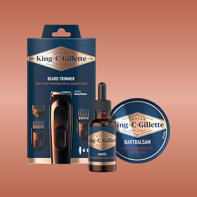 King C. Gillette Rasierer-Set mit Rasiercreme – hochwertige Bartpflege für stilbewusste Männer.