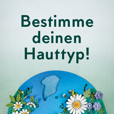 Icon mit Globus und Blumen zur Hauttyp-Bestimmung bei bi good Naturkosmetik – individuelle Pflegeberatung