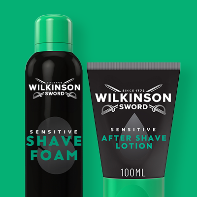 Wilkinson Sword Sensitive Rasierschaum und Aftershave für empfindliche Haut - Link zu Wilkinson Pflege
