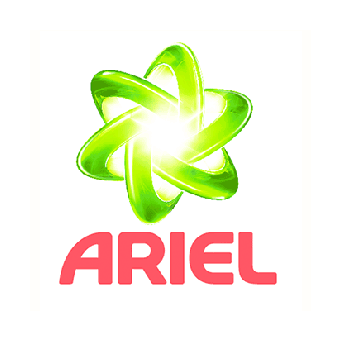 Ariel Logo – Waschmittelmarke für strahlend saubere Wäsche und kraftvolle Fleckenentfernung