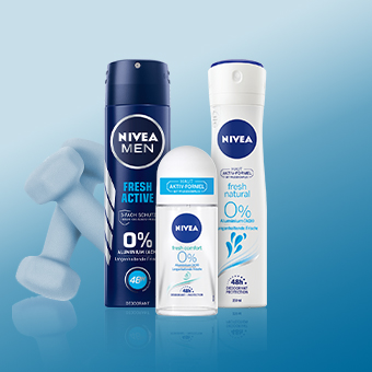 NIVEA Deos für Männer & Frauen – 0 % Aluminium, Varianten Fresh Active & Sensitive Protect.