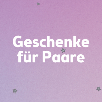 Geschenke für Paare auf rosa Hintergrund mit Sternen – romantische Geschenkideen für Weihnachten und Anlässe.