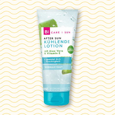 After Sun Pflege – beruhigende Lotion für sonnengestresste Haut mit kühlender und regenerierender Wirkung.