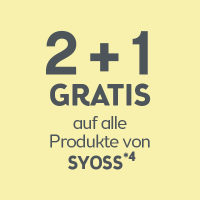 2+1 Gratis auf alle Produkte von Syoss