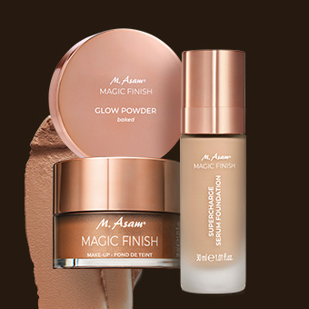 Make-up-Produkte für einen ebenmäßigen Teint – Foundation, Primer und Puder von M. Asam®.