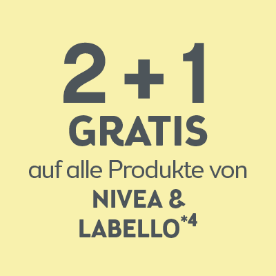 2+1 Gratis auf alle Produkte von Nivea & Labello