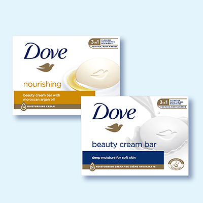 Dove Seifen: Beauty Cream Bar & Nourishing Bar mit Arganöl – feste Pflege für tiefenwirksame Feuchtigkeit & Reinigung. - LInk zur Markenseite/Feste Seifen