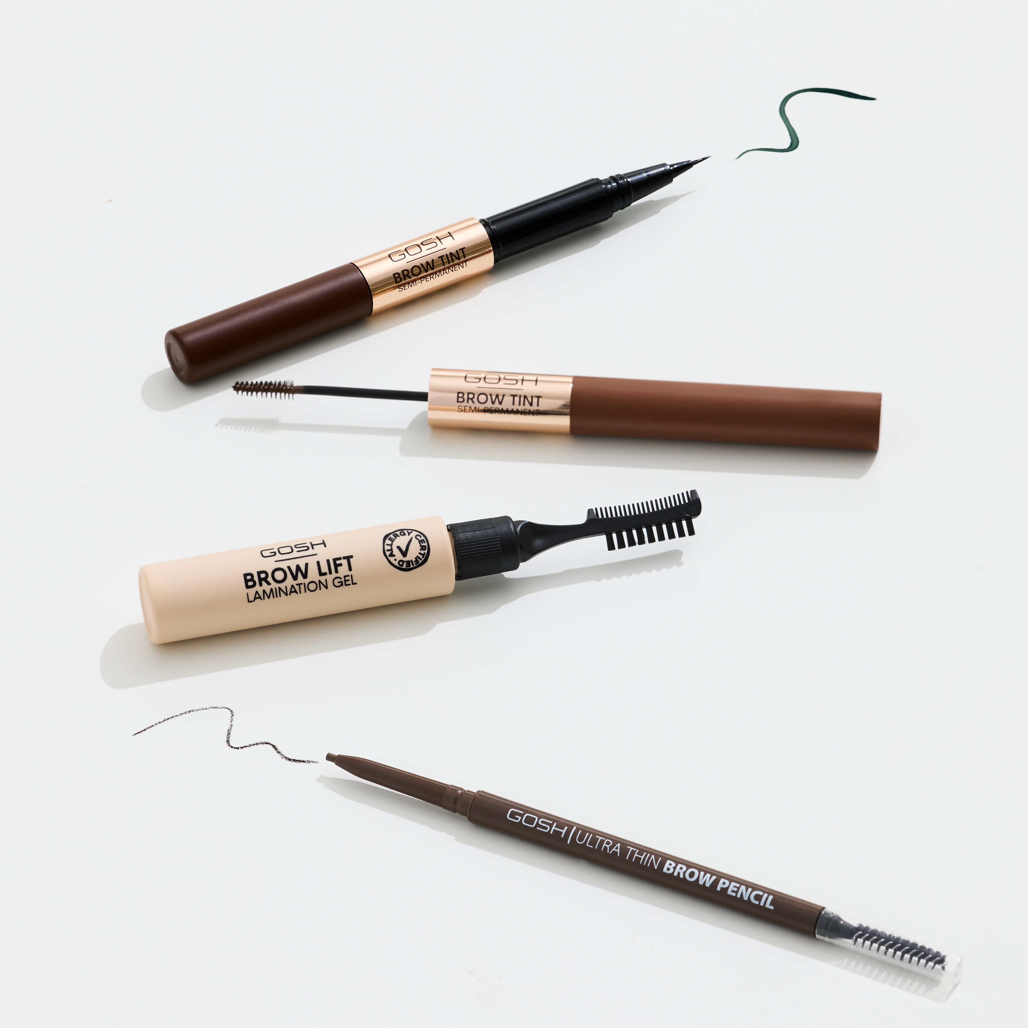 GOSH Augenbrauenprodukte: Brow Gel, Tint, Pencil & Pen – perfekte Pflege & Styling für definierte Augenbrauen.