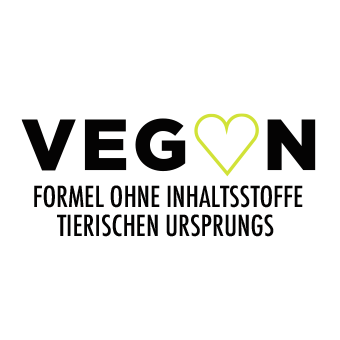 NYX vegane Formel – ohne Inhaltsstoffe tierischen Ursprungs, mit Herzsymbol im Logo