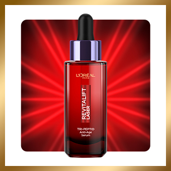 Gesichtsserum auf rotem Hintergrund – intensive Pflege für strahlende und gesunde Gesichtshaut.