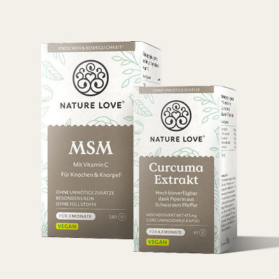MSM und Curcuma – Gelenk- und Knochengesundheit durch natürliche Wirkstoffe.
