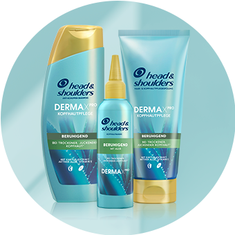 Head & Shoulders Derma X Pro – Shampoo, Conditioner & Scalp Treatment für Schuppenbekämpfung und gesunde Kopfhautpflege.