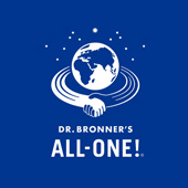 Dr. Bronner’s Logo mit Weltkugel in Händen – nachhaltige Naturkosmetik mit All-One-Philosophie