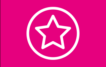 Stern-Icon auf pinkem Hintergrund