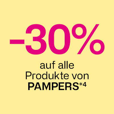 -30% auf alle Produkte von Pampers
