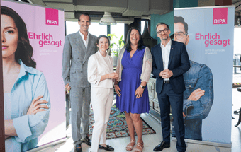 v.l.n.r.: Thomas Schwabl (Geschäftsführer marketagnet), Miriam Hufard-Leitner (Gender Medizinerin und OÄ), Eva Paschinger (BIPA Gewerberechtliche Geschäftsführerin Medizinprodukte), Markus Geyer (BIPA Geschäftsführer). Copyright: Christian Dusek