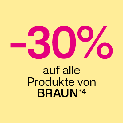 -30% auf alle Produkte von Braun