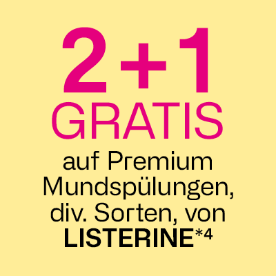 2+1 gratis auf Premium Mundspülungen, div. Sorten, von Listerine