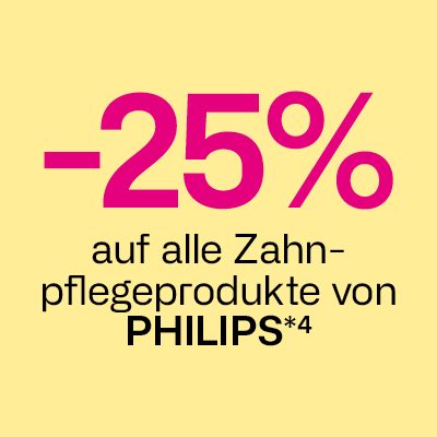 -25% auf alle Zahnpflegeprodukte von Philips