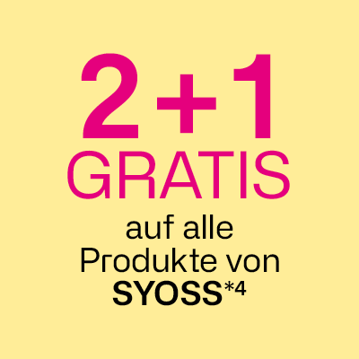 2+1 gratis auf alle Produkte von Syoss
