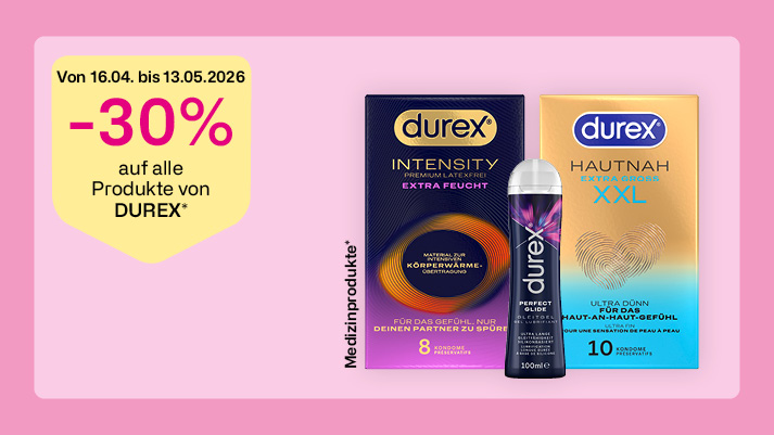 BIPA App Coupon Banner Aktion: 30 Prozent Rabatt auf das gesamte Durex Produktsortiment App