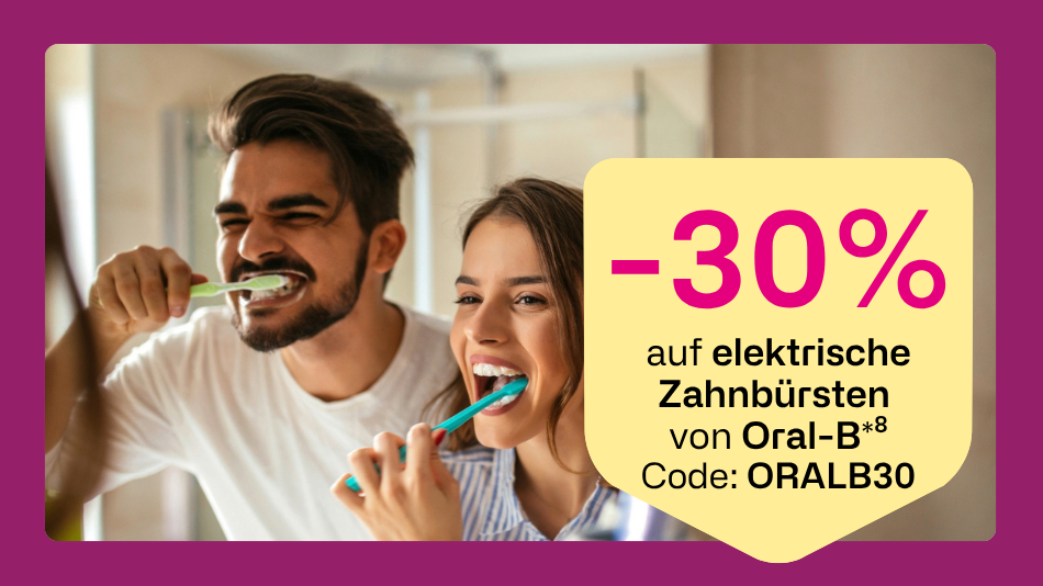 30 Prozent Rabatt auf elektrische Zahnbürsten von Oral-B in der BIPA App