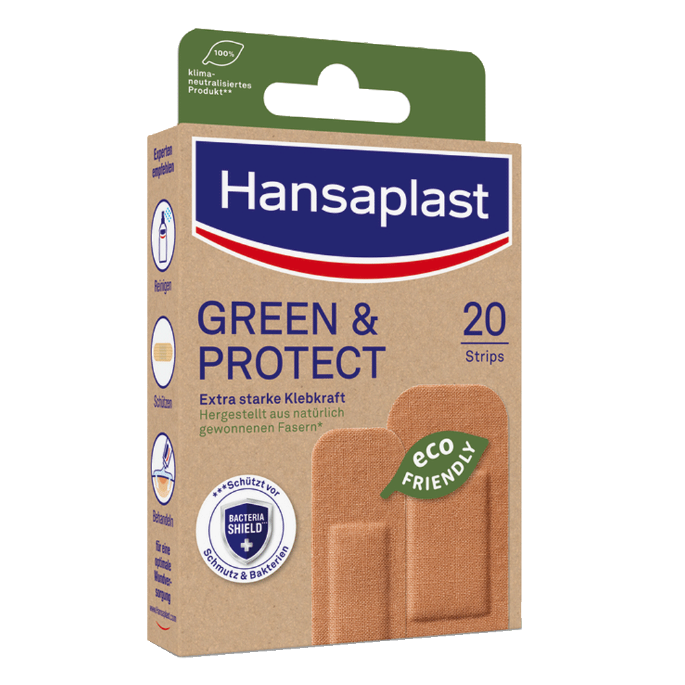 Bild: Hansaplast Green & Protect Pflaster 20 Strips 