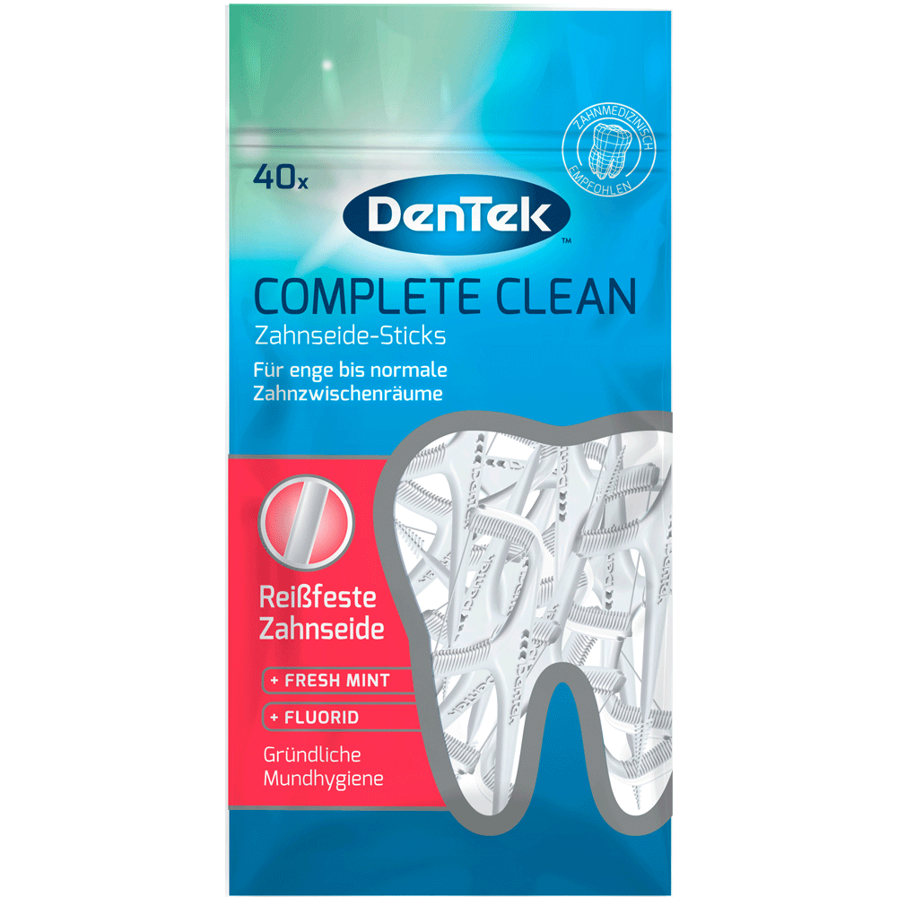 Bild: DenTek Complete Clean Zahnseide Sticks 