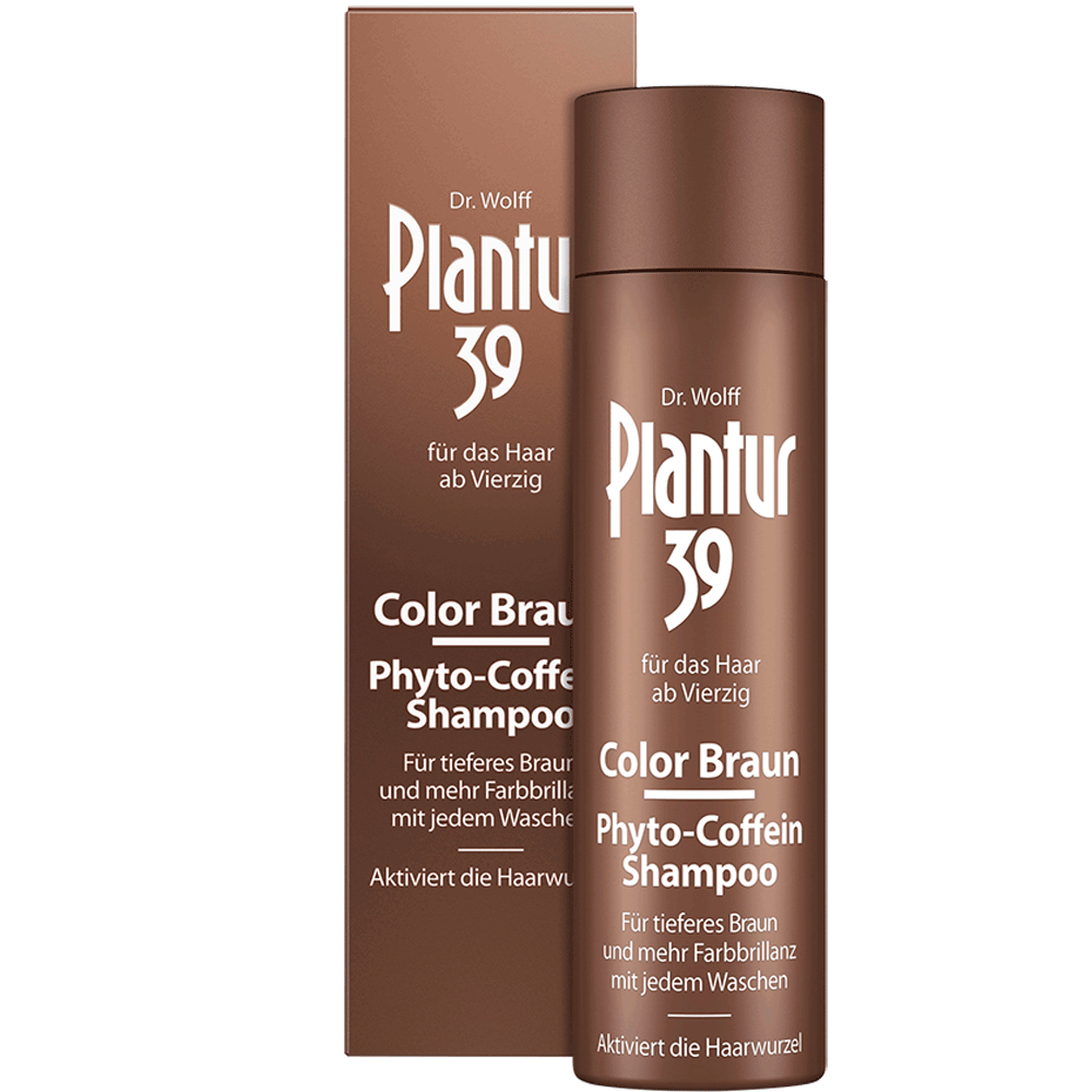 Bild: Plantur 39 Phyto-Coffein Shampoo Color Braun 