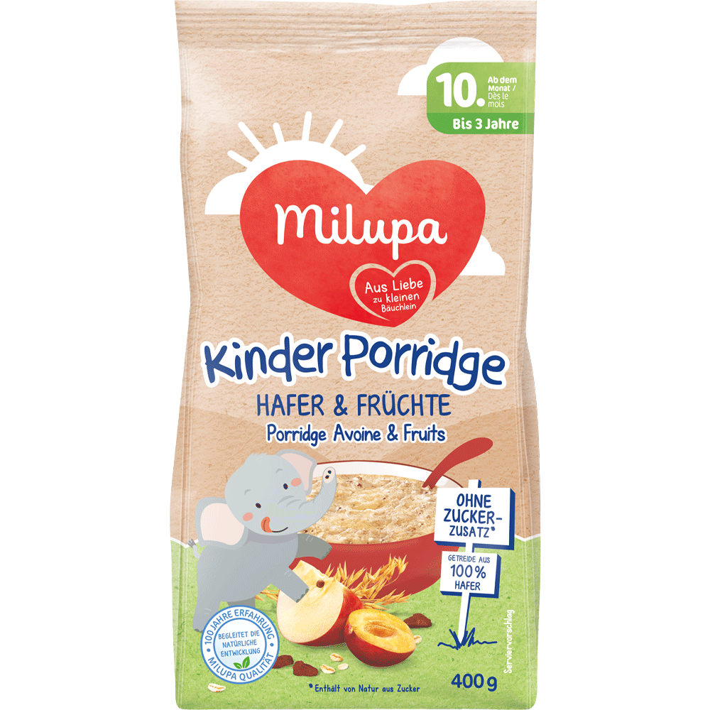 Bild: Milupa Kinder Porridge Hafer & Früchte 