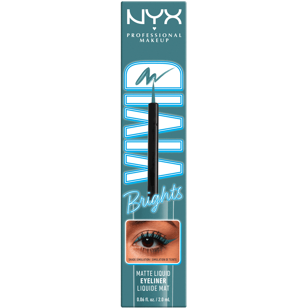 Bild: NYX Professional Make-up Vivid Bright Liquid Liner cyan slimp