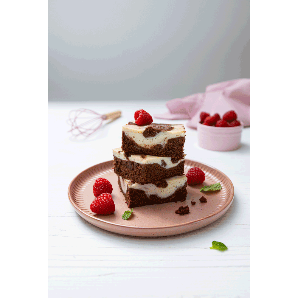 Bild: Biovegan Meine Cheesecake Brownies Backmischung 