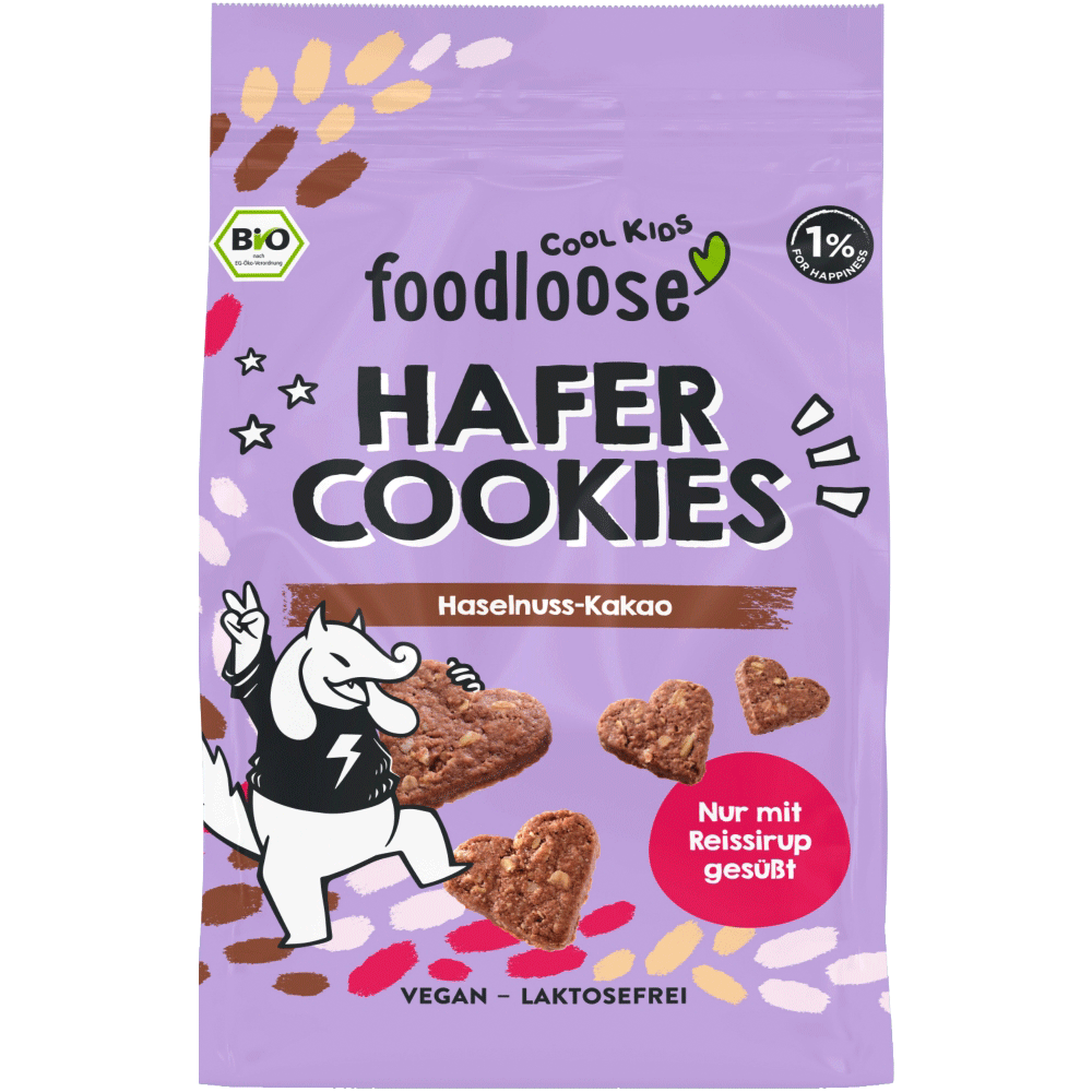 Bild: Foodloose Hafer Cookies Haselnuss Kakao 
