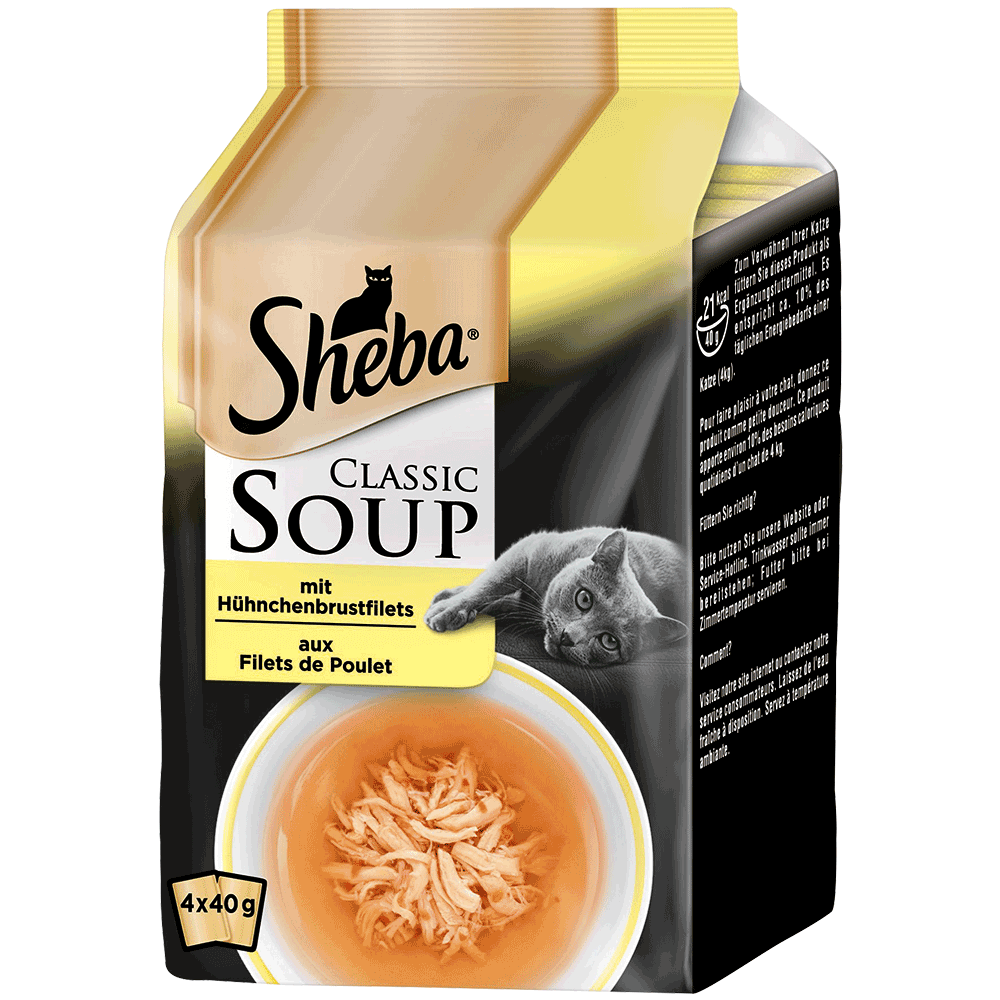 Bild: Sheba Classic Soup mit Hühnchenbrustfilets 