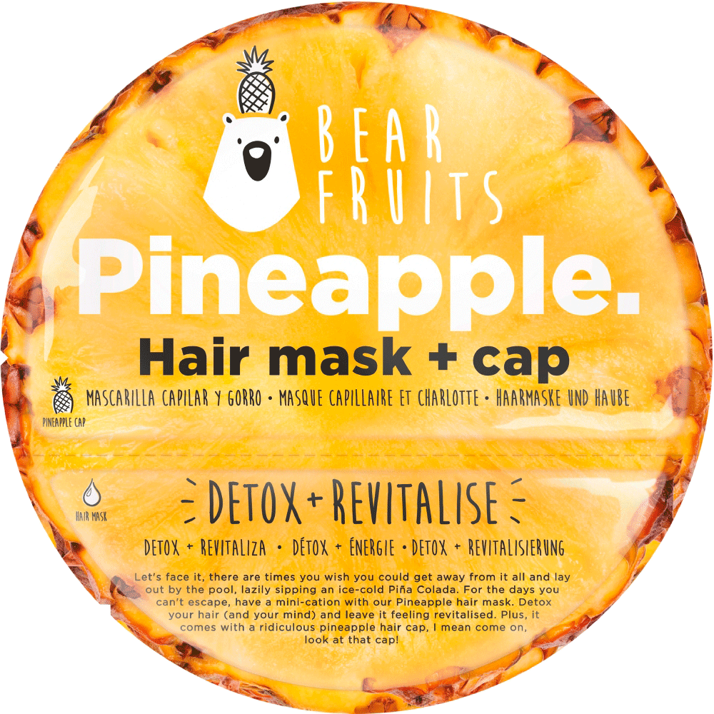 Bild: Bear Fruits Pineapple Haarmaske mit Haube 