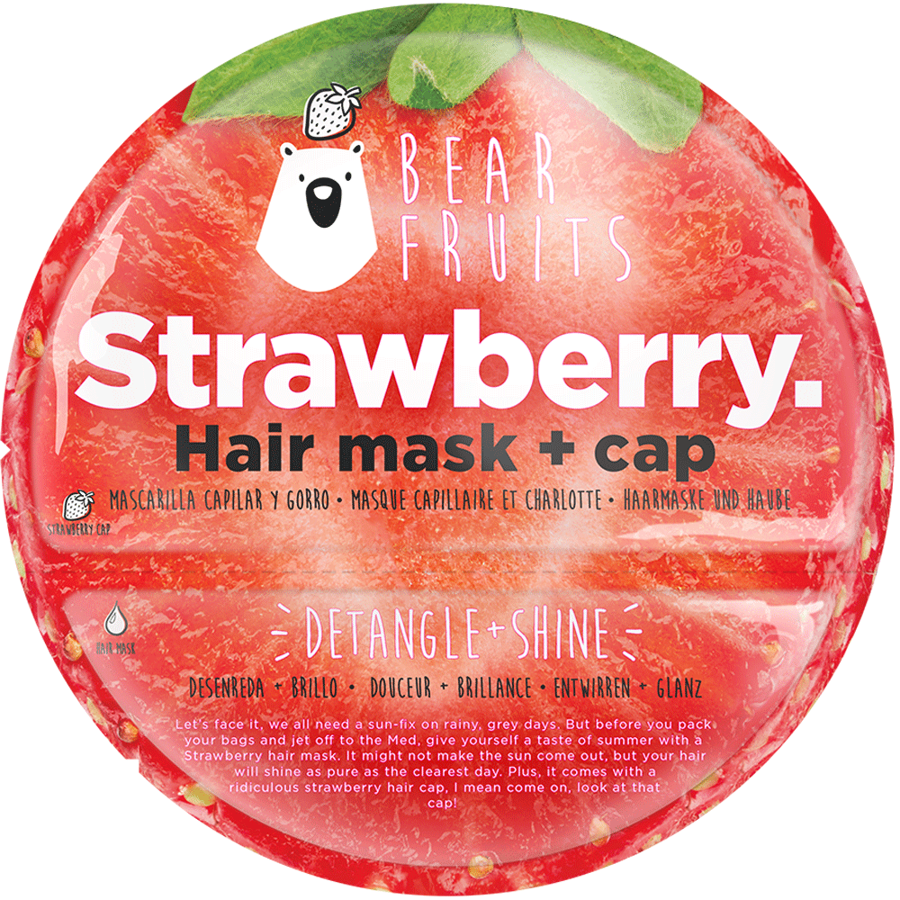 Bild: Bear Fruits Strawberry Haarmaske mit Haube 