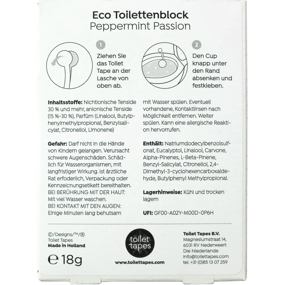 Bild: Toilet Tapes ECO Toilettenblock Peppermint Passion 