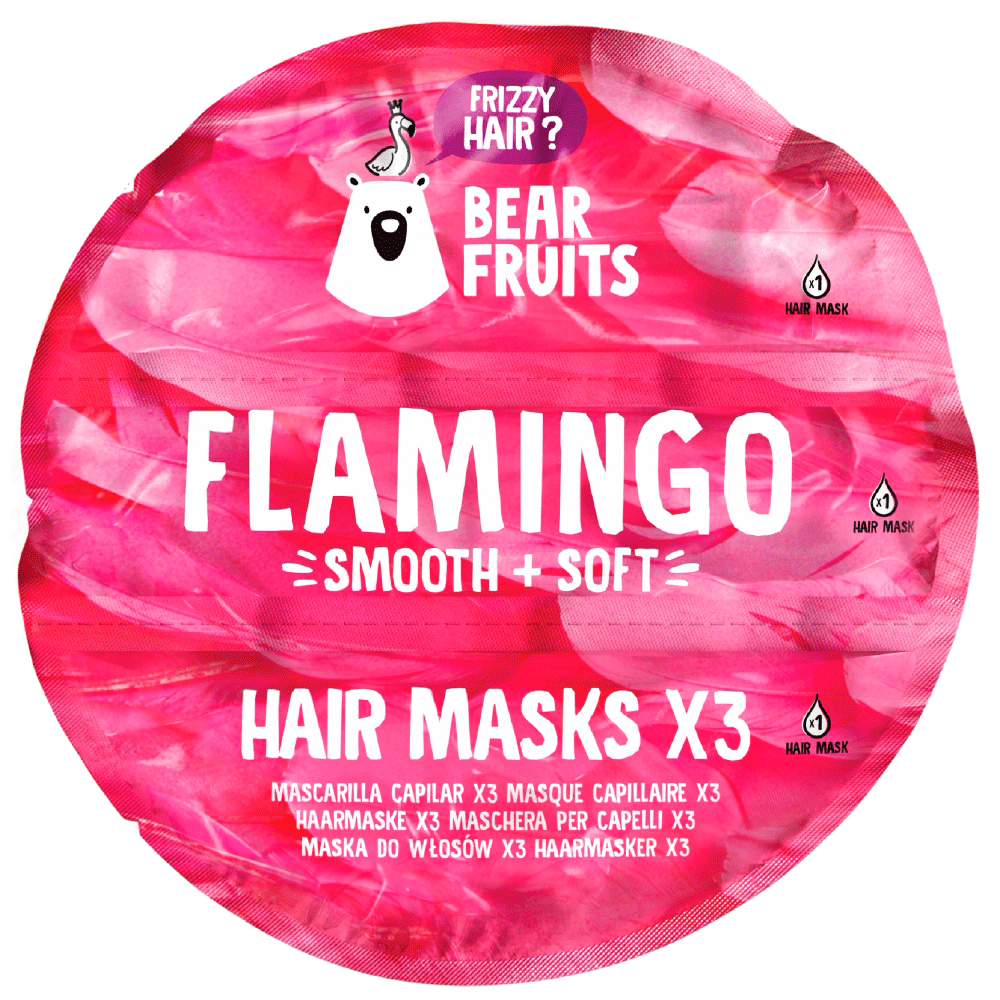 Bild: Bear Fruits Flamingo Glatt + Weich Haarmaske 
