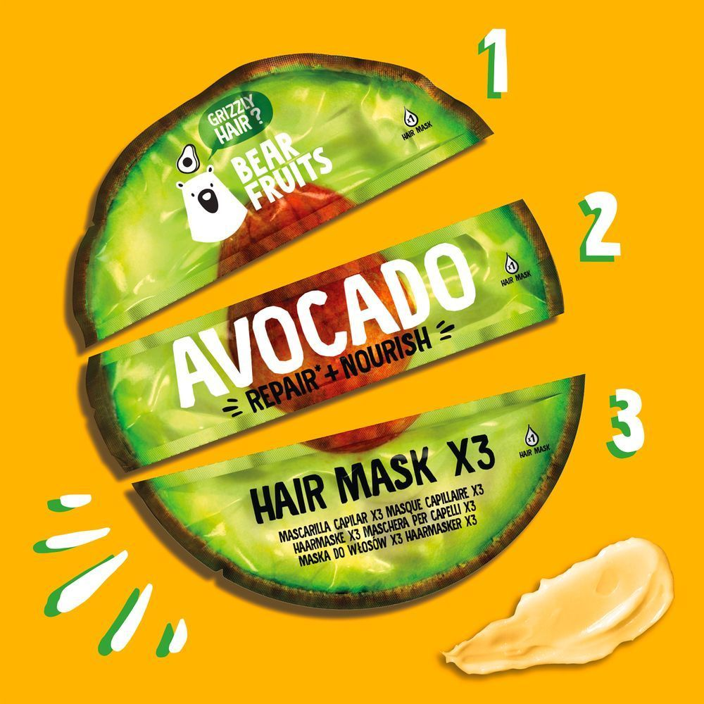 Bild: Bear Fruits Avocado Reparatur Nährpflege Haarmaske 
