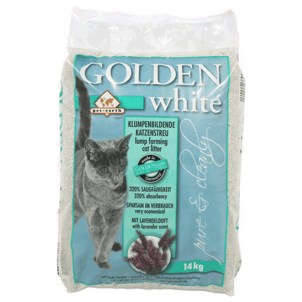 Bild: pet-earth Golden White Katzenstreu mit Lavendelduft 