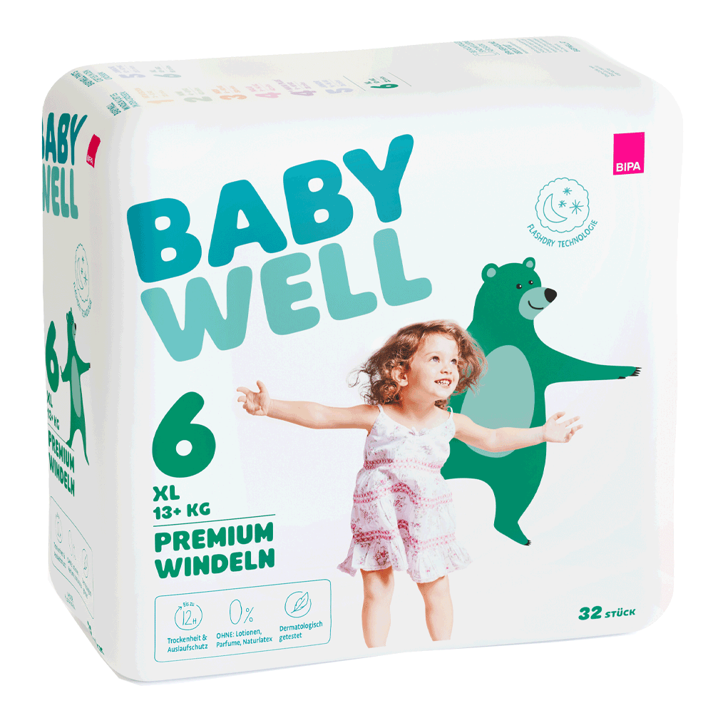 Bild: BABYWELL Premium Windeln Größe 6, 13+ kg 
