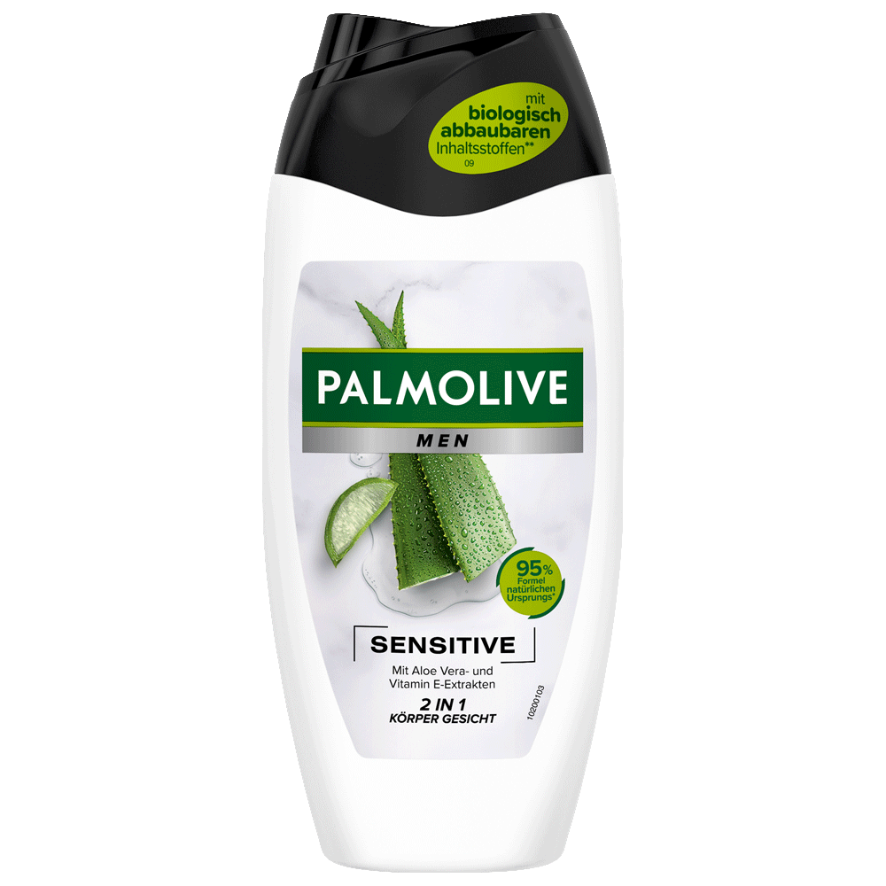 Bild: Palmolive Men Sensitive Duschgel Aloe Vera Vitamin E 