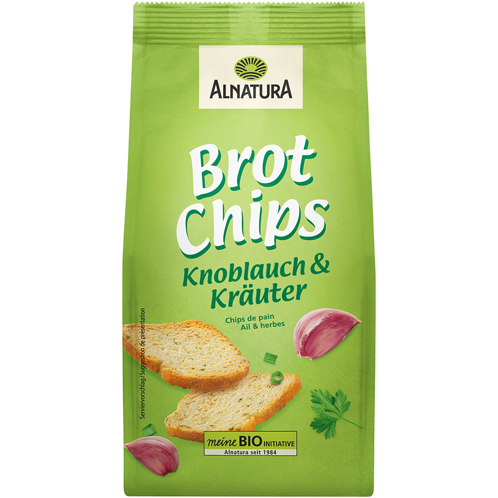 Bild: ALNATURA Brot Chips Knoblauch & Kräuter 