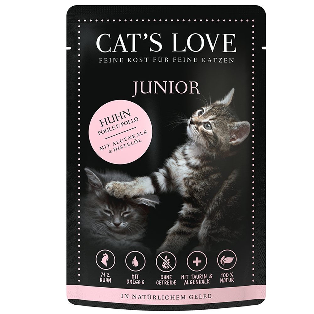 Bild: CAT'S LOVE Junior Huhn Katzenfutter 