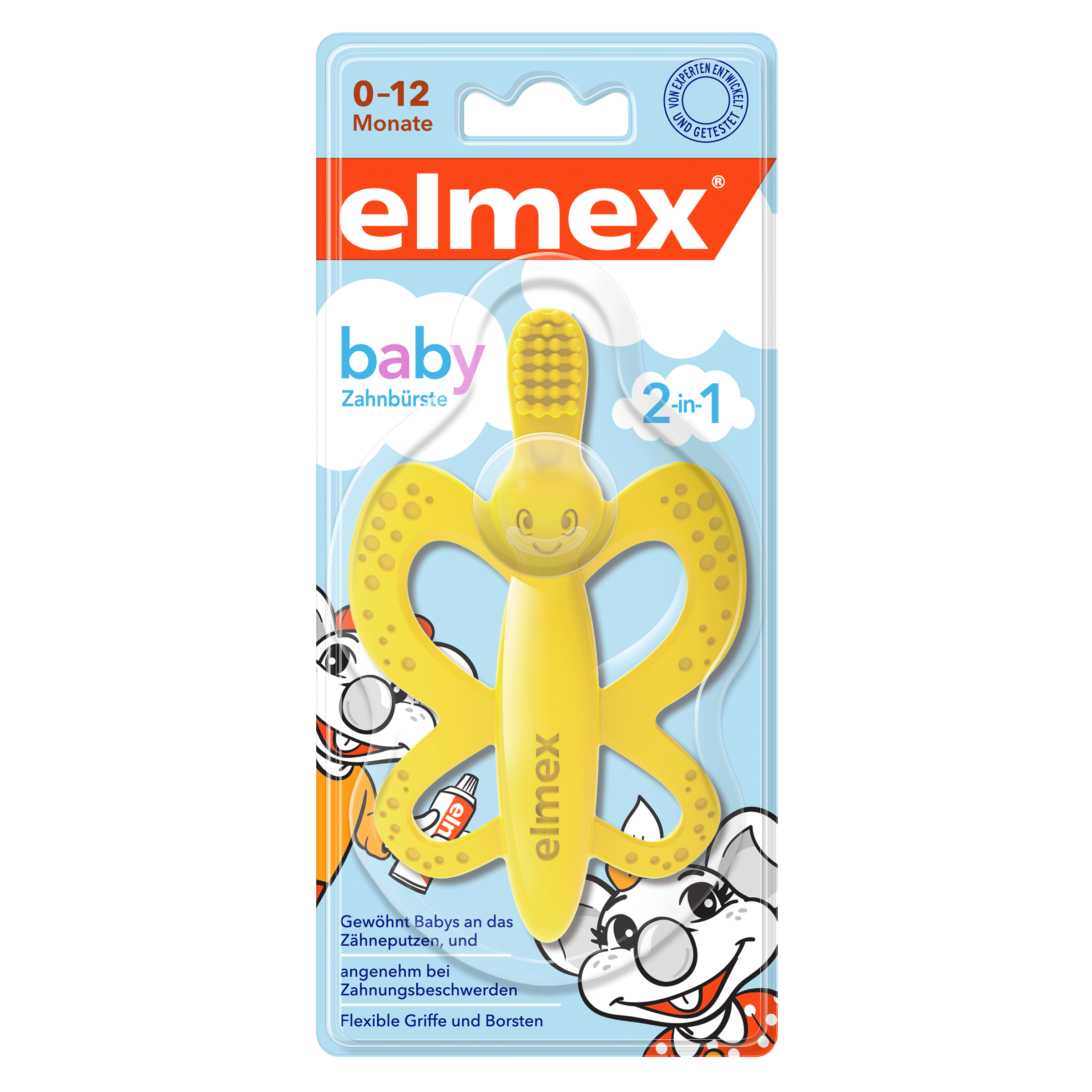 Bild: elmex Baby Zahnbürste + Beissring 