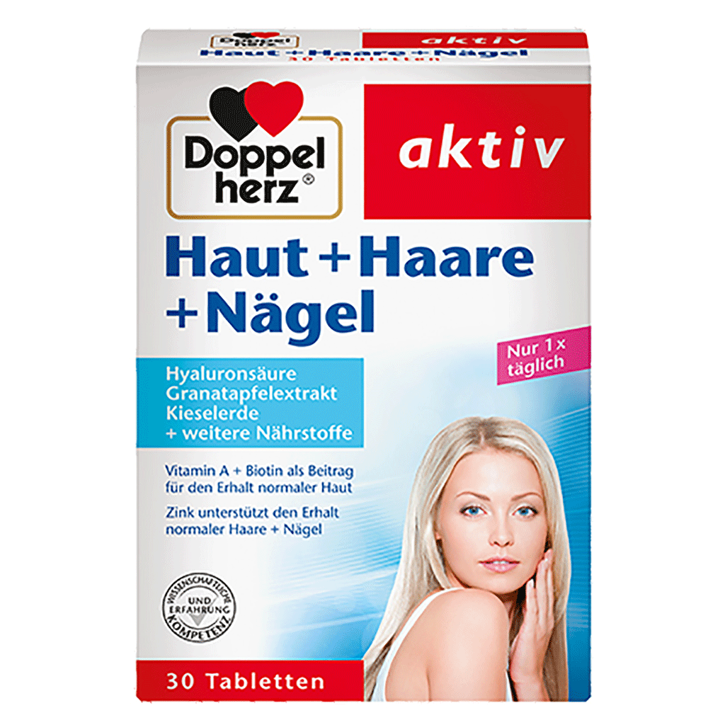 Bild: DOPPELHERZ Haut + Haare + Nägel Tabletten 