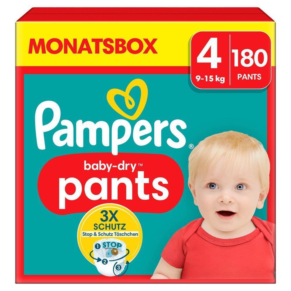Bild: Pampers Baby-Dry Pants Größe 4, 9kg - 15kg 