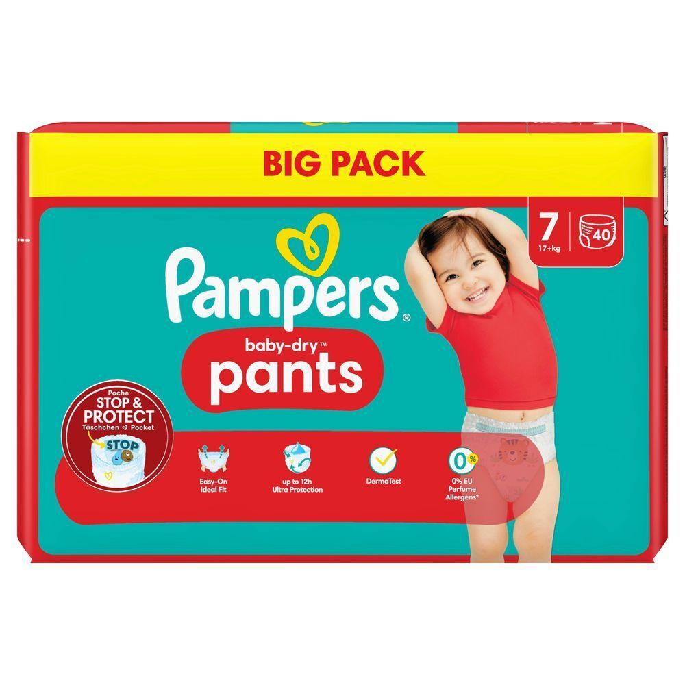 Bild: Pampers Baby-Dry Pants Größe 7, 17kg+ 